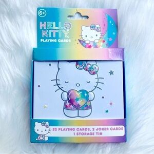 Hello Kitty Playing Cards with Metal Storage Tin